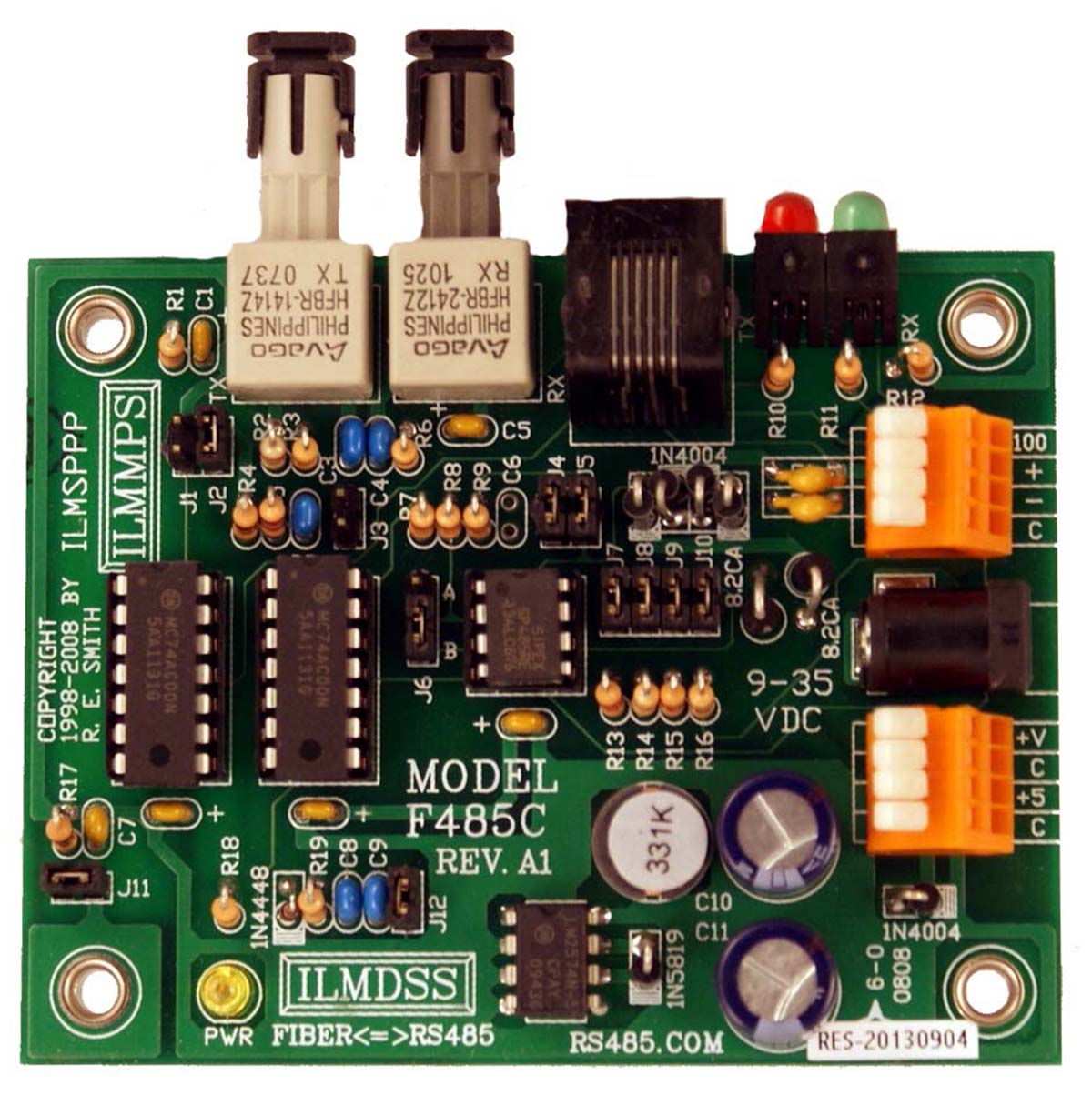 F485C : Fiber-Optic RS485 Converter - R.E.Smith Serial Communications ...