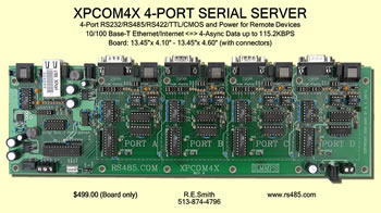 XPCOM4X 4-Port Serial Server